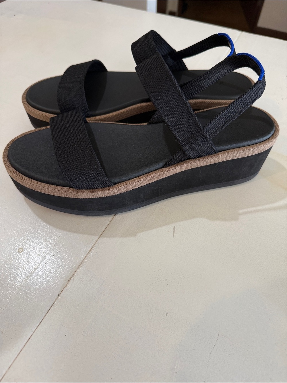 New Rothy's Slingback Platform Wedge Sandal - Picture 3 of 10